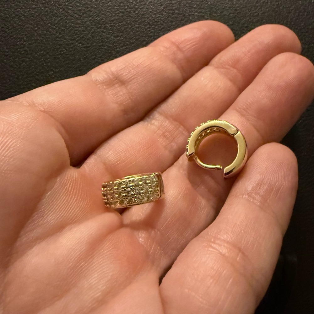 Elegant Gold and Silver Hoop Earrings
